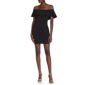 Love Ady Off The Shoulder Bodycon Dress In Black Size S fits as XXS $139